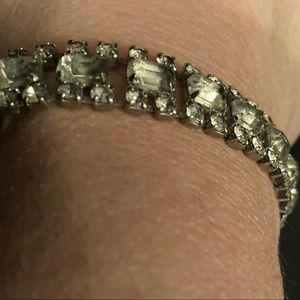 Diamond Bracelet Vintage Jewelry clasp silver rare